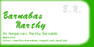 barnabas marthy business card