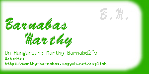 barnabas marthy business card